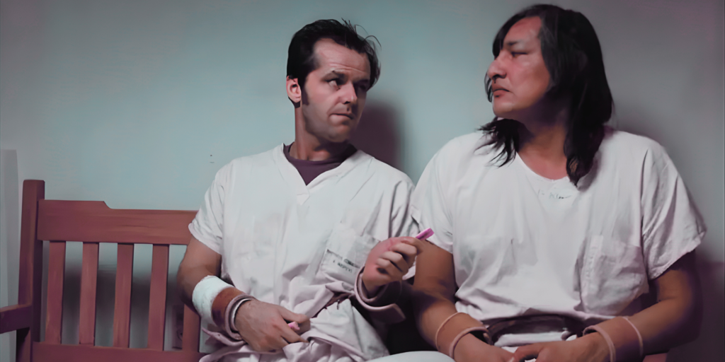 McMurphy dan Chief Bromden di film One Flew Over the Cuckoo’s Nest